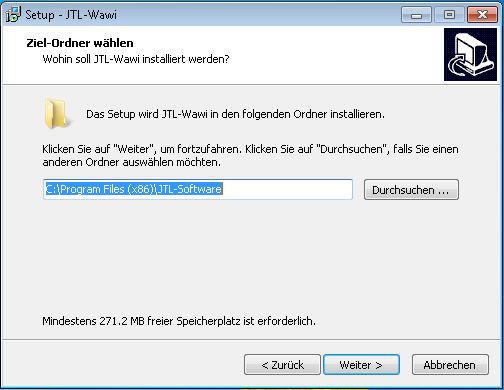 Ziel-Ordner wählen