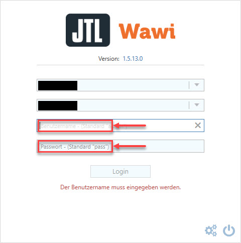 Anmeldung im Wawi